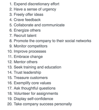 Here are 20 tips to improve employee engagement